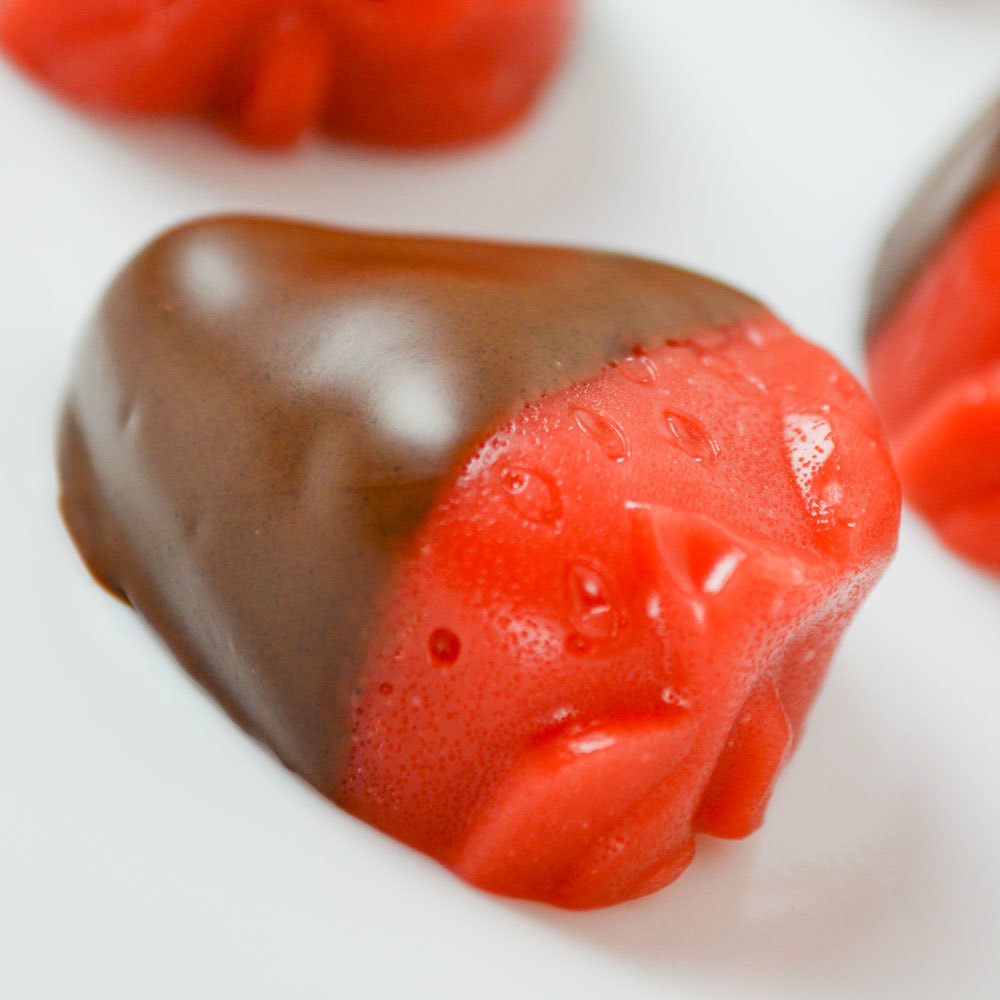 Valentine's Day Recipes: Chocolate Dipped Candy Strawberries - Strawberry Cow Tales