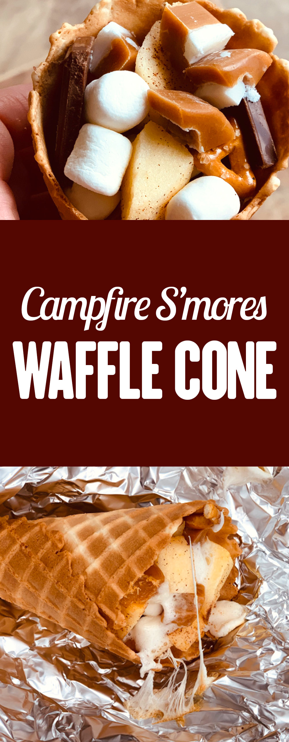 campfire-smores-waffle-cone-caramel-creams-pinterest