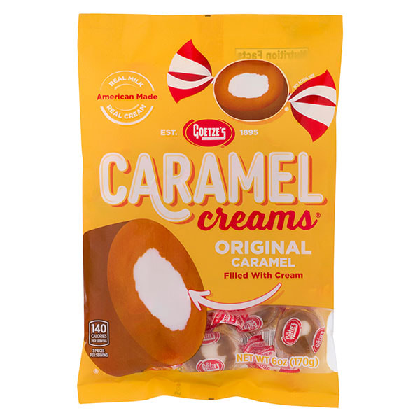 6 oz. Caramel Creams peg bag